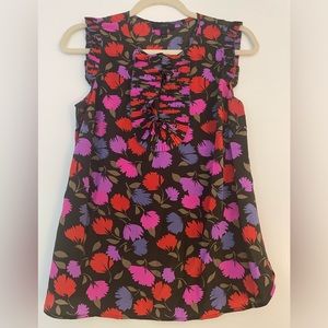 J CREW floral top size XS